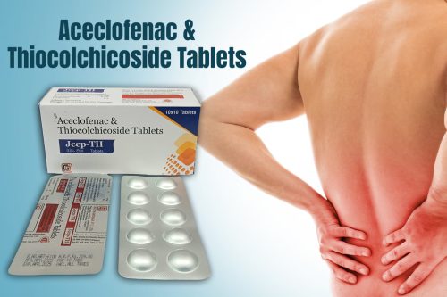 Aceclofenac 100 mg + Thiocolchicoside 4 mg Tablets | Uses, Benefits, & Manufacturer